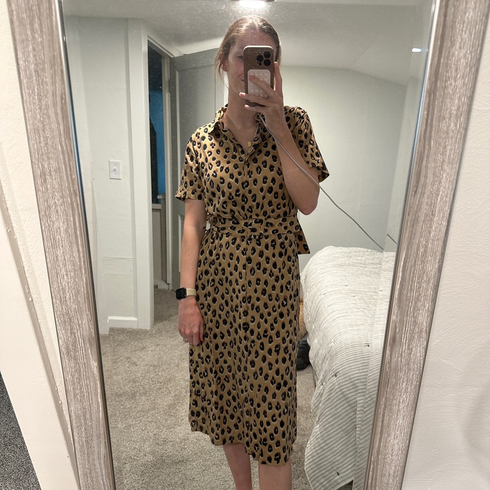 Target midi dress // size small // cheetah print